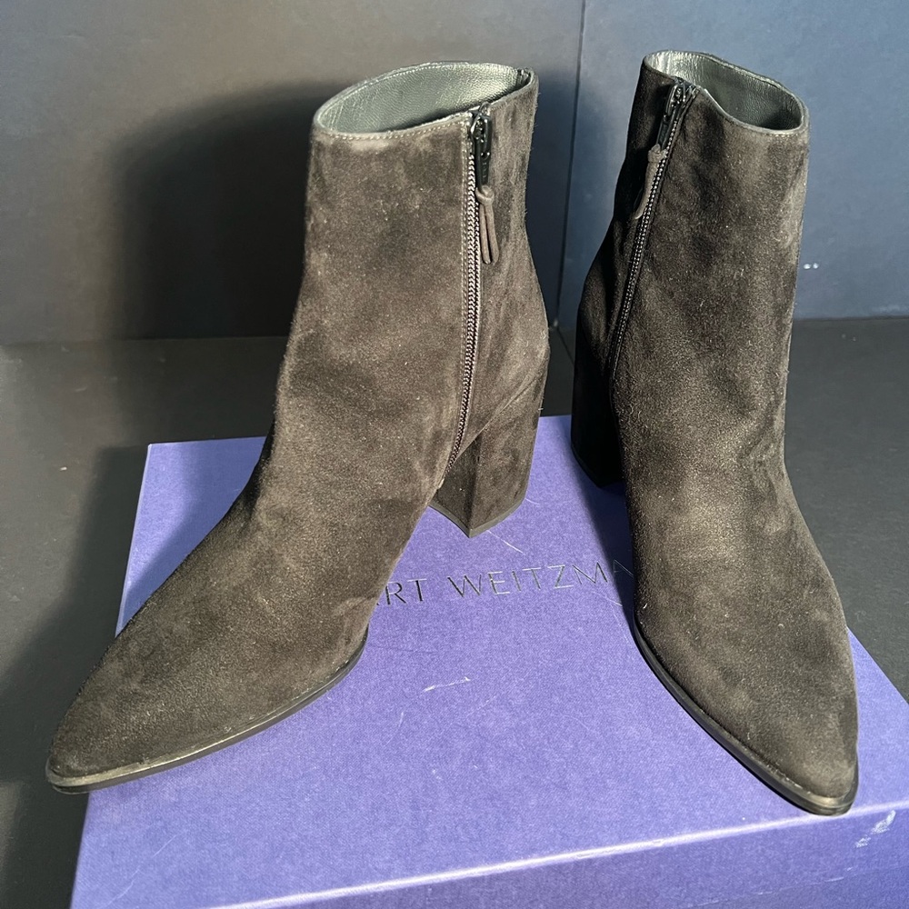 Stuart Weitzman Black Suede Boot